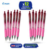 Pilot G2-07 Gel Pen Bubble Pink Pack of 12 Blue Gel Ink 0.7mm Ergonomic Grip