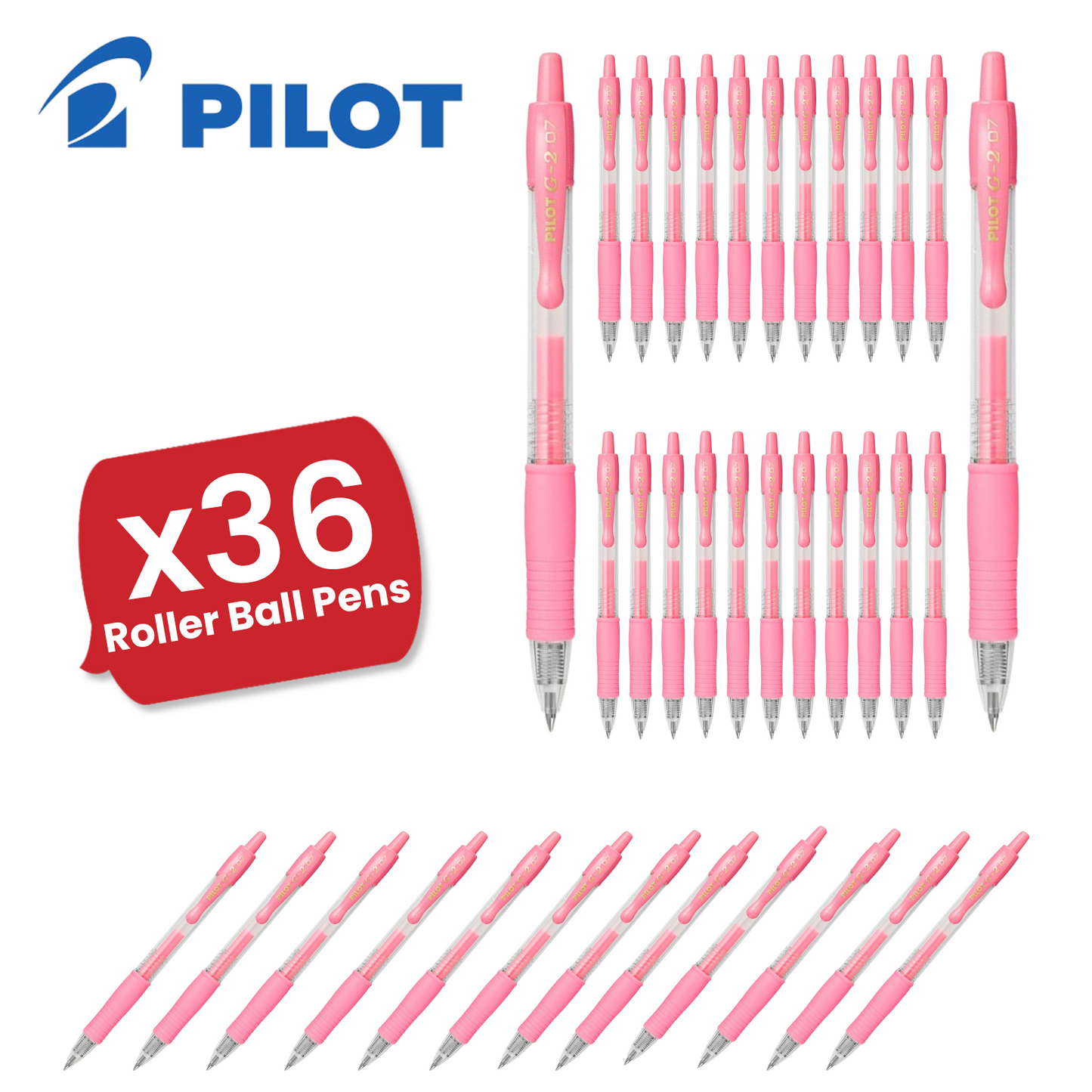 Pilot G207 Retractable Gel Rollerball 0.7 mm Tip (Single Pen) - Pastel Pink