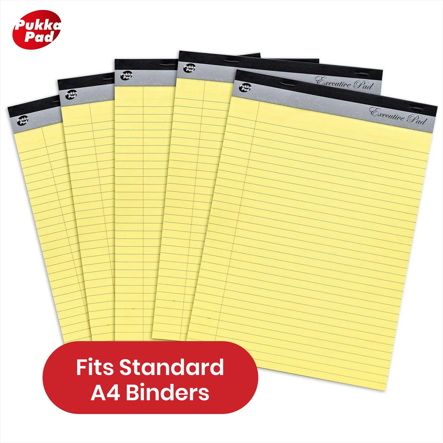Pukka Pad A4 Refill Pads 160 Lined Pages Notepad, 80GSM Smooth Legal Notebook for Taking Notes