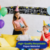Happy 21st Birthday Black and White Recyclable Banner - 2.6m