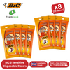 BIC 3 Sensitive 3-Blade Disposable Razors for Men Aloe + Vitamin E - 8 Pack