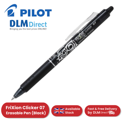Pilot FriXion Clicker Erasable Gel Rollerball Multiple Pens 0.7mm Tip - Black
