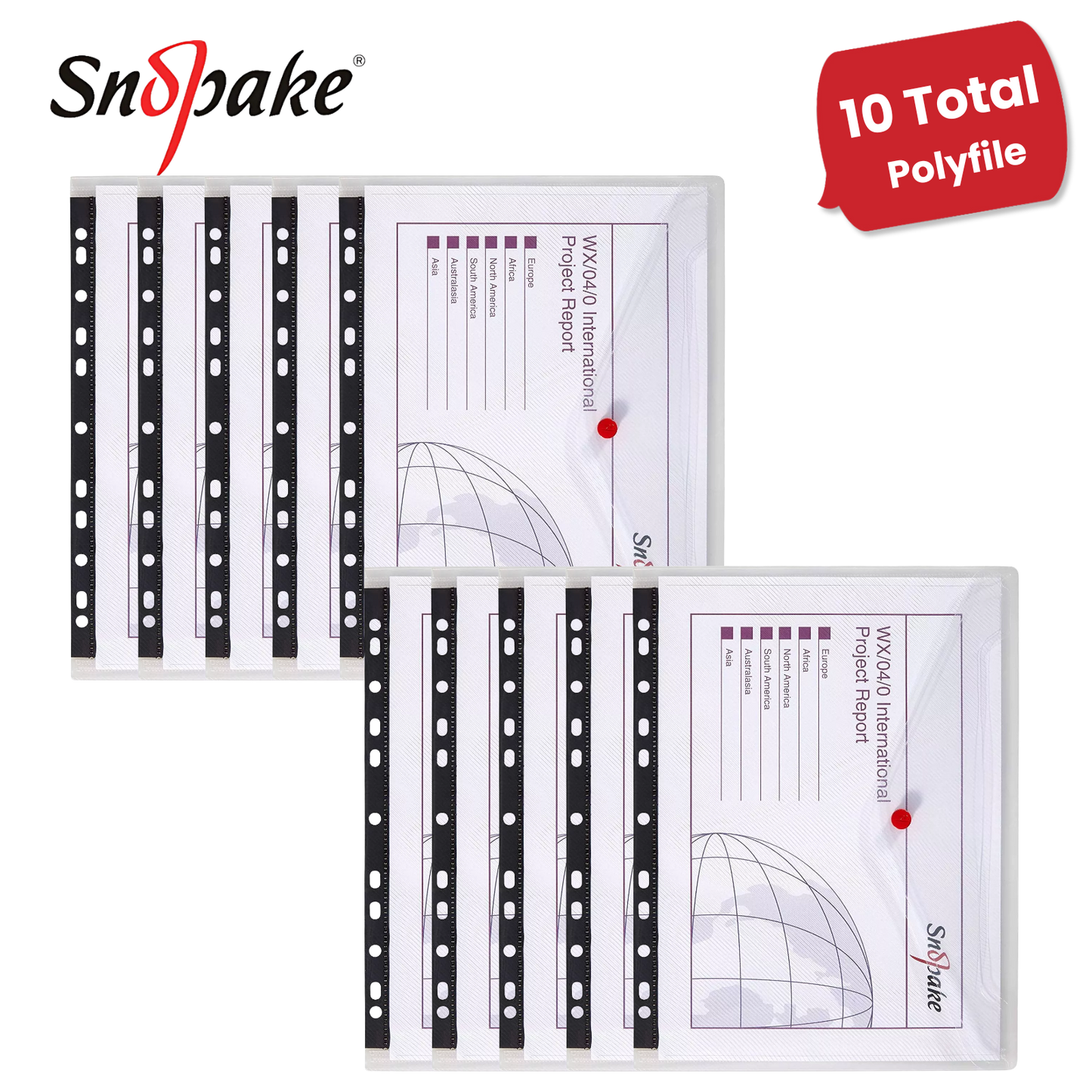Snopake Polyfile Ringbinder Wallet Clear for Secure Document Storage - Pack of 5