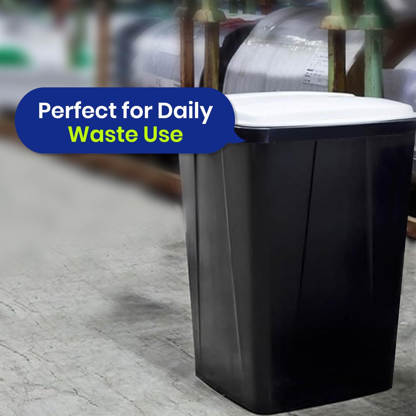 110L Bin Bags 25 Pack and 90L DURABIN Waste Bin Bundle Strong Recycled Plastic Set