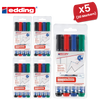 Edding 360 Drywipe Marker Assorted Pack of 4 - 1 to 5 Packs