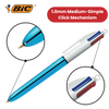 Bic 4 Colour Shine - Blue - Pack of 3