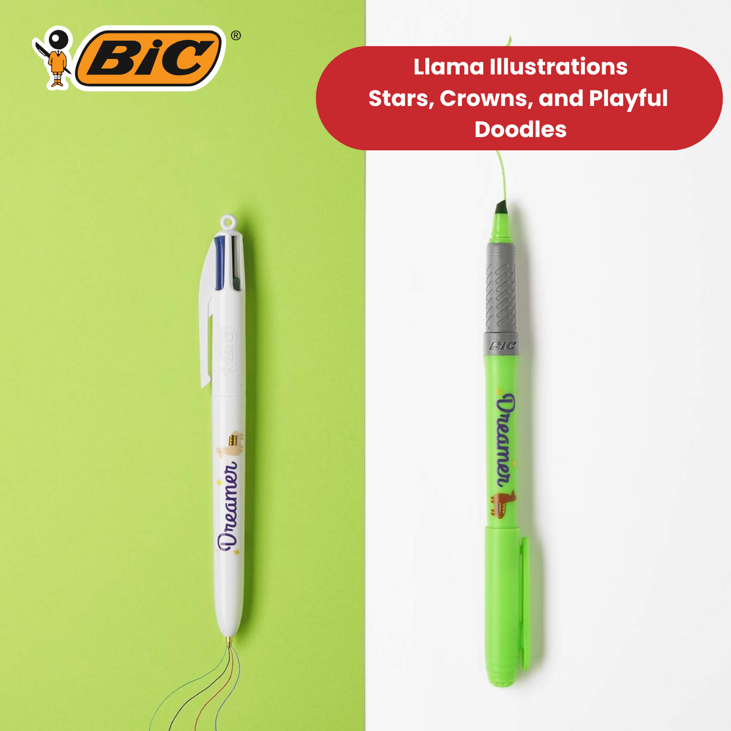 Bic My Message Dreamer Kit - Stationery Kit with 1 Ballpoint Pen 4 Colours