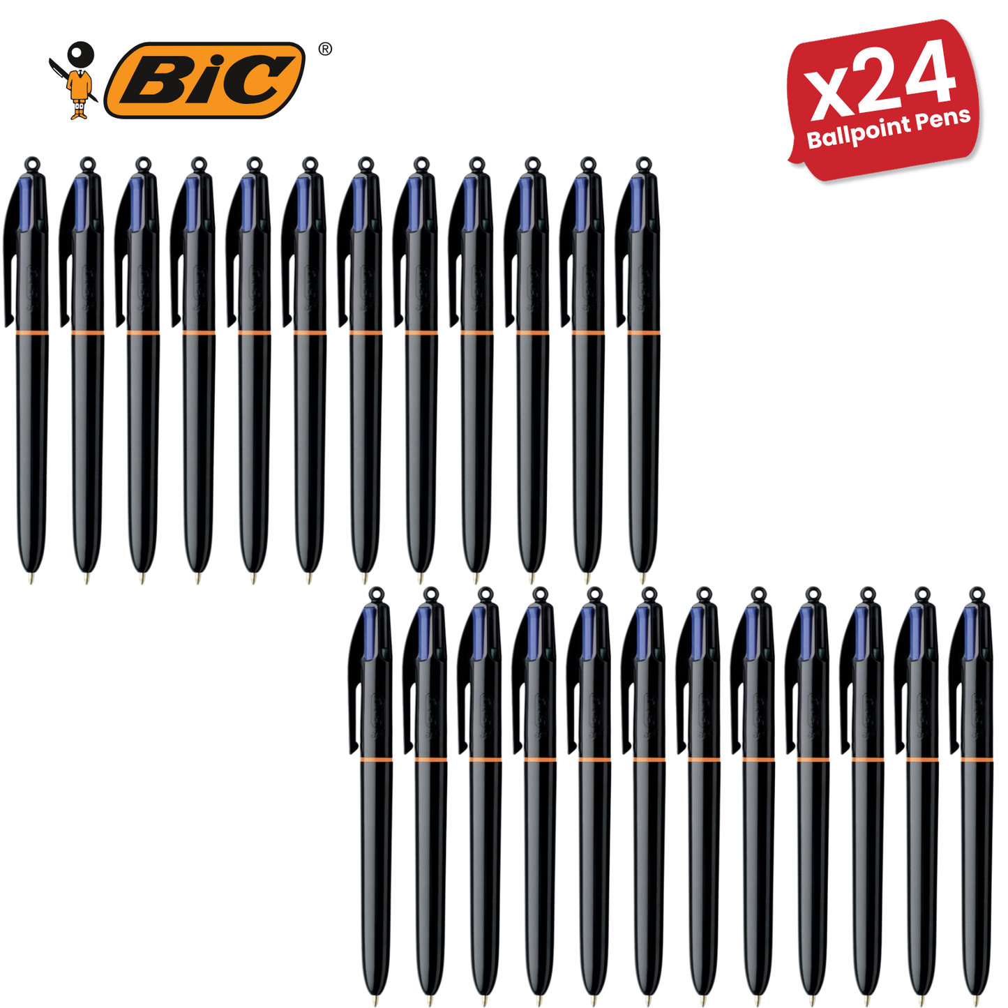 Bic 4 Colours Pro Ballpoint Pen 1.0mm - Single Pen