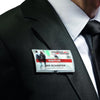 Durable Click Fold Name Badge 40 x 75 mm with Combi Clip Transparent | Pack of 25 | Ideal for Events and Visitor Management