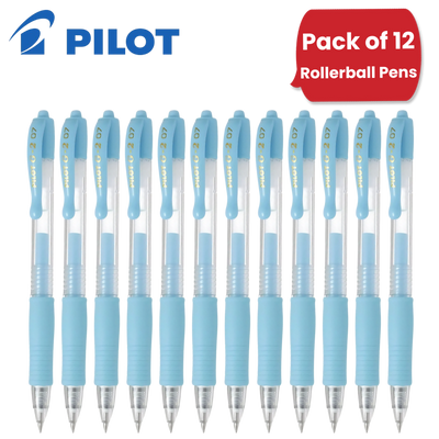 Pilot G-207 Retractable Gel Rollerball Medium Pastel Blue - Pack of 12