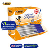 BIC Cristal Original Ballpoint Pens with Blue Ink and 1.0mm Medium Tip for Daily Writing Pack of 100