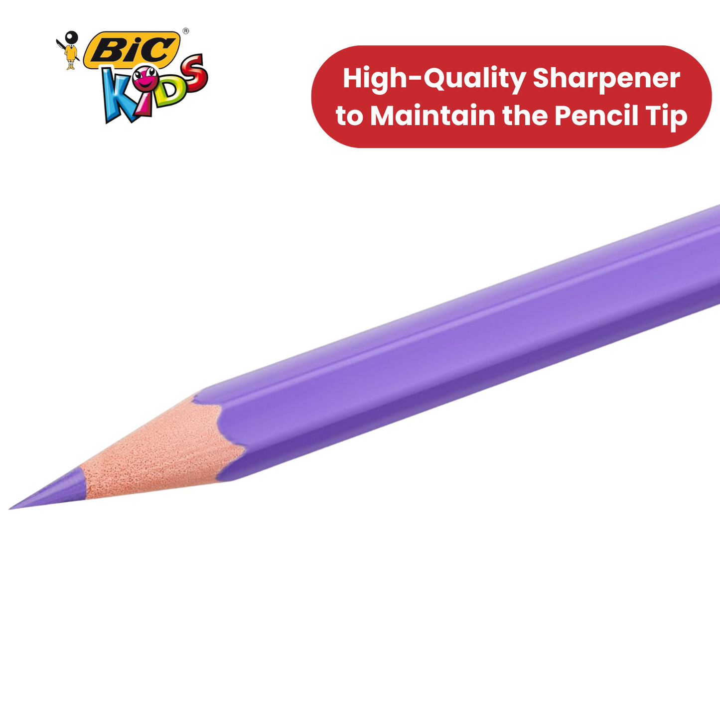 BIC Kids Tropicolors Colouring Pencils, Vibrant Colors - Creative Fun Pack of 12