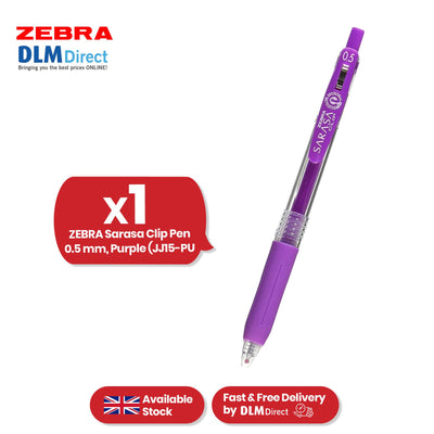 Ballpoint Fine Point Sarasa Clip Purple  Gel Ink Biro Retractable Pen for Home Office