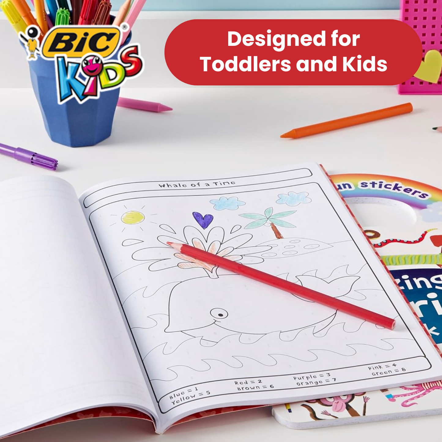 BIC Kids Tropicolors 2 Colouring Pencils Assorted - Pack of 18 - 1 to 5 Packs