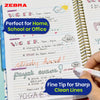 Zebra Dual Tip Brush Pens Mildliner Set of 5 Markers with Bullet and Brush Tips for Art and Journaling