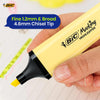 BIC 3x  Marking Highlighter Flat Pastel Yellow Modular Tip for Precise Highlighting