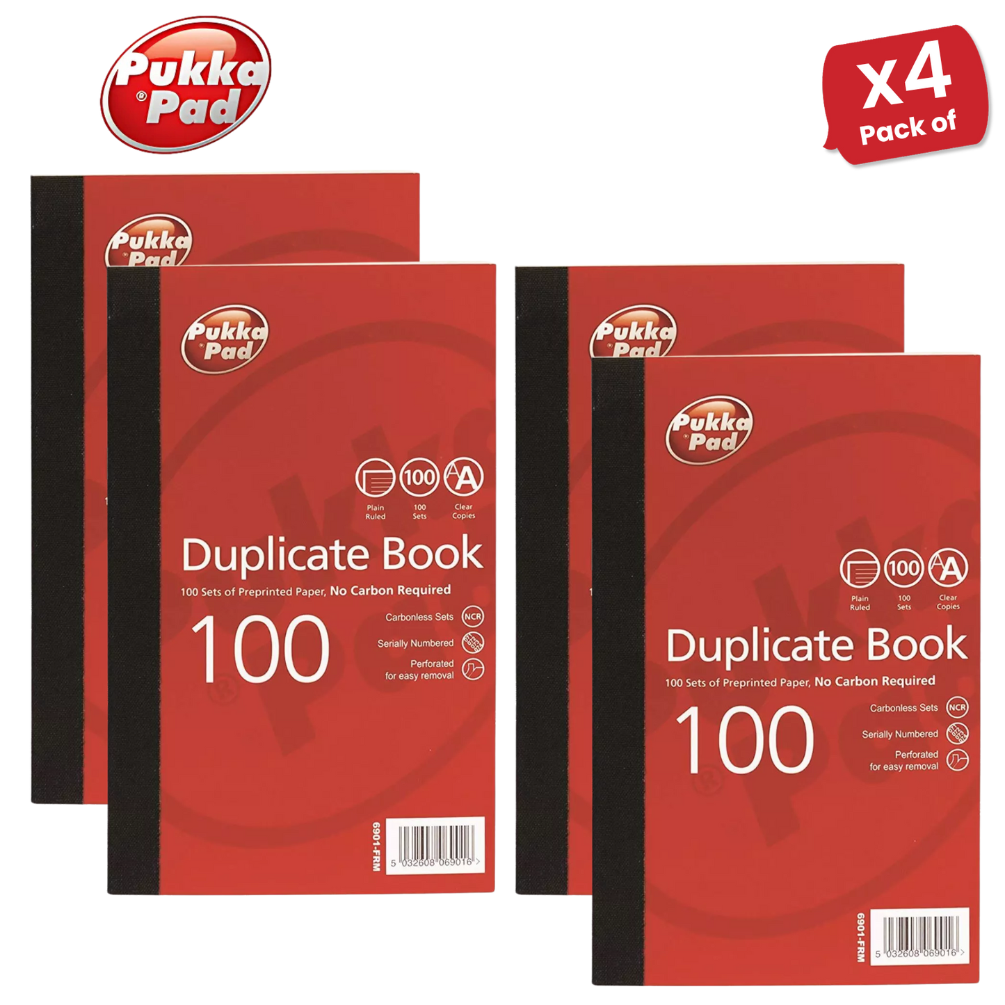 Pukka Pad Duplicate Ruled Book With Carbon 216mm x 130mm - Single