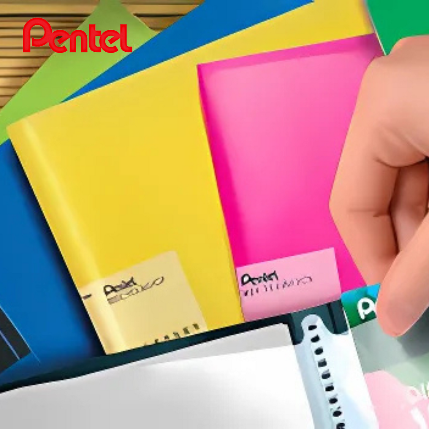 PENTEL RECY A4 PRES FILE 7PKT BLACK - Pack of 5