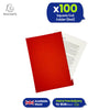 Exacompta Square Cut Folder Strong, 315gsm Manilla Holds A4 Foolscap Documents, Pack of 100 (Red)