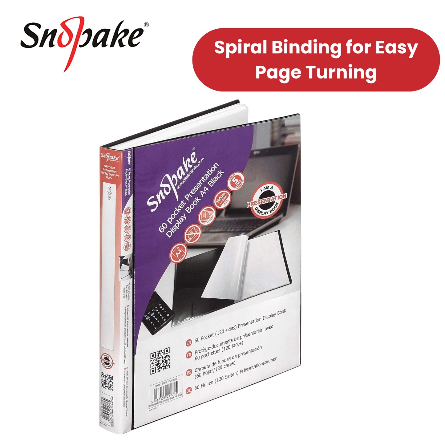 Snopake 60 pocket Organiser Display Book A4 BOOK - PACK OF 1