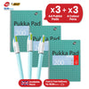 Pukka Pad 3x A4 Jotta Notebook & Pack of 3 BIC 4 Colour Fun Pen Ideal for School and Office Use