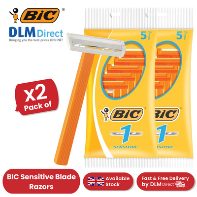 Bic 1 Single Blade Sensitive Razors 5's - Pack of 2