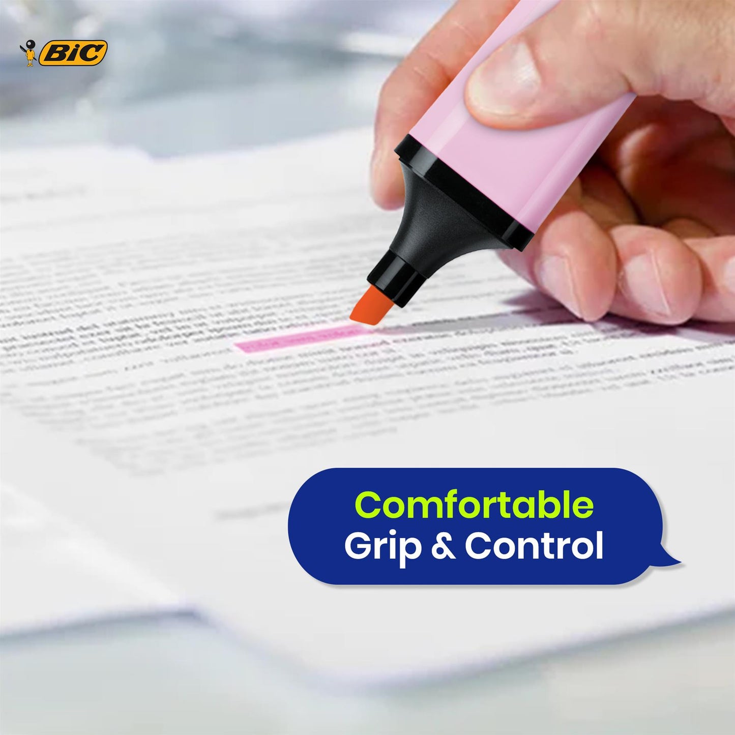 BIC Chisel Tip Neon Highlighters 4 Pack with Pastel Pink Highlighters 12 Pack For Study & Office