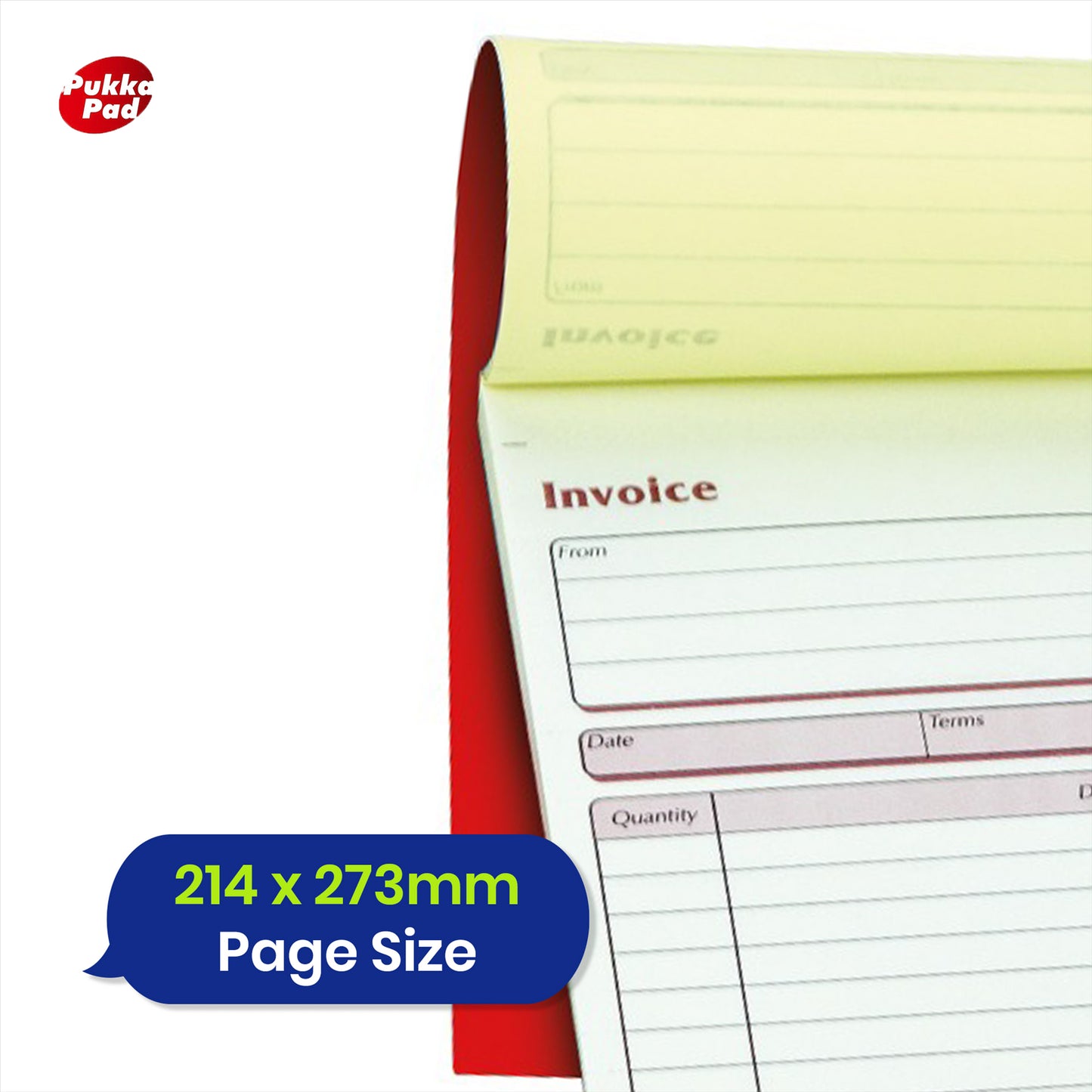 Invoice Book Hard Cover NCR 50 Set Duplicate Pad for Office