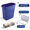DURABIN 60L Blue Bin Set & Grey Hinged Lid and 25x 110L Recycled Bin Bags
