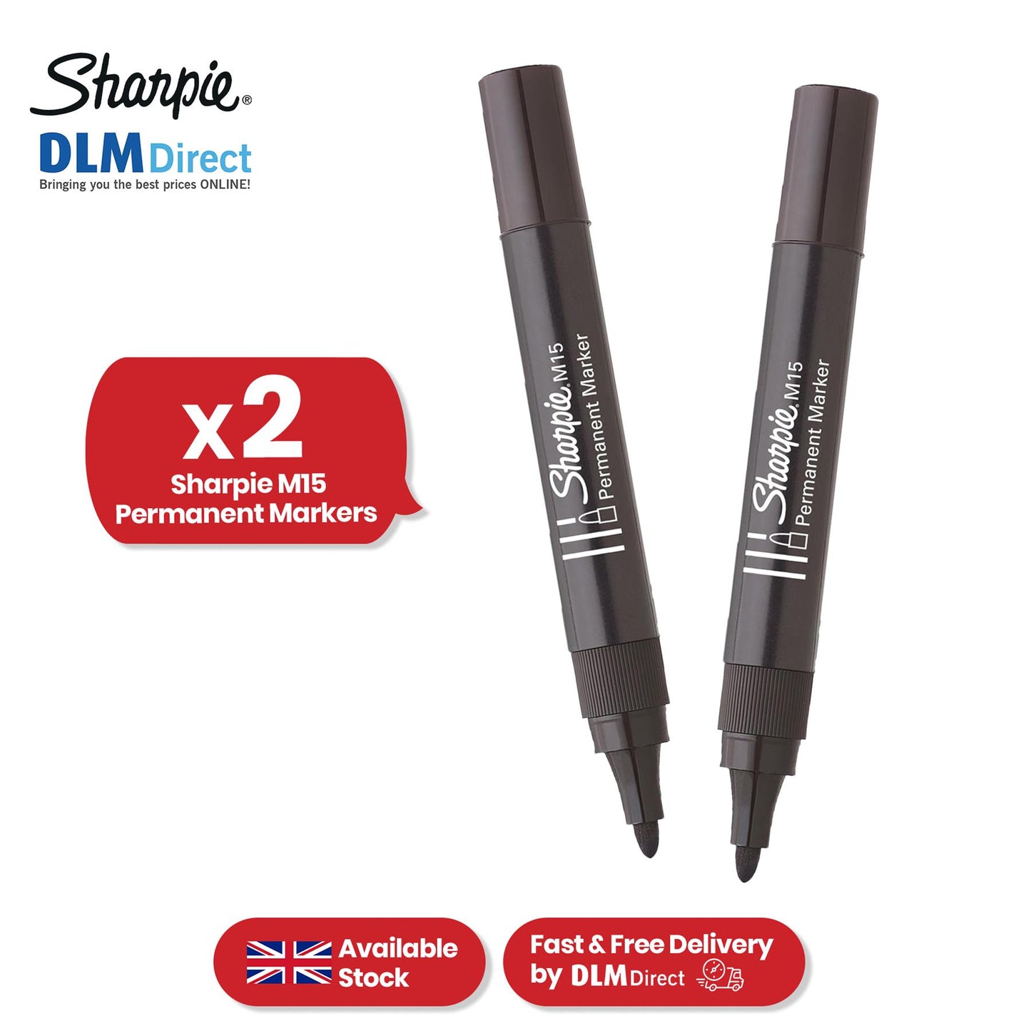 Sharpie M15 Permanent Markers Smudge-Bold Ink for Professional and School Use
