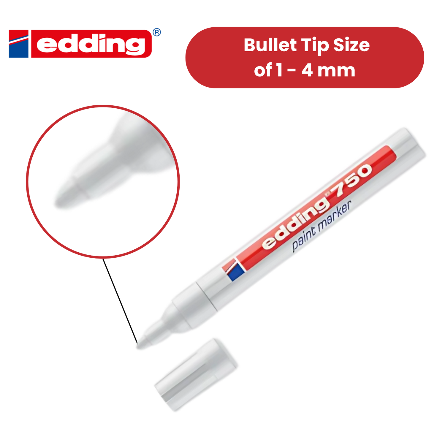 Edding Paintmarker Opaque White Pack of 10 Edding Paintmarker Opaque White Single Pen - 1 to 30 Packs