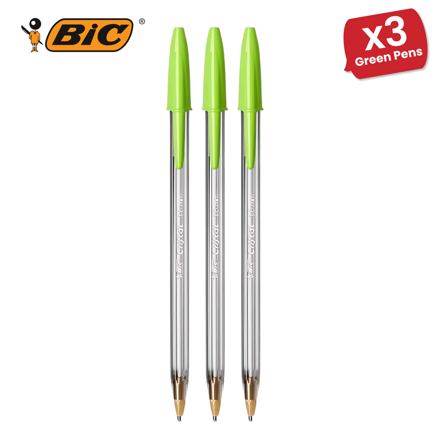 Bic Cristal Fun Ball Pen � Green -Pack of 1