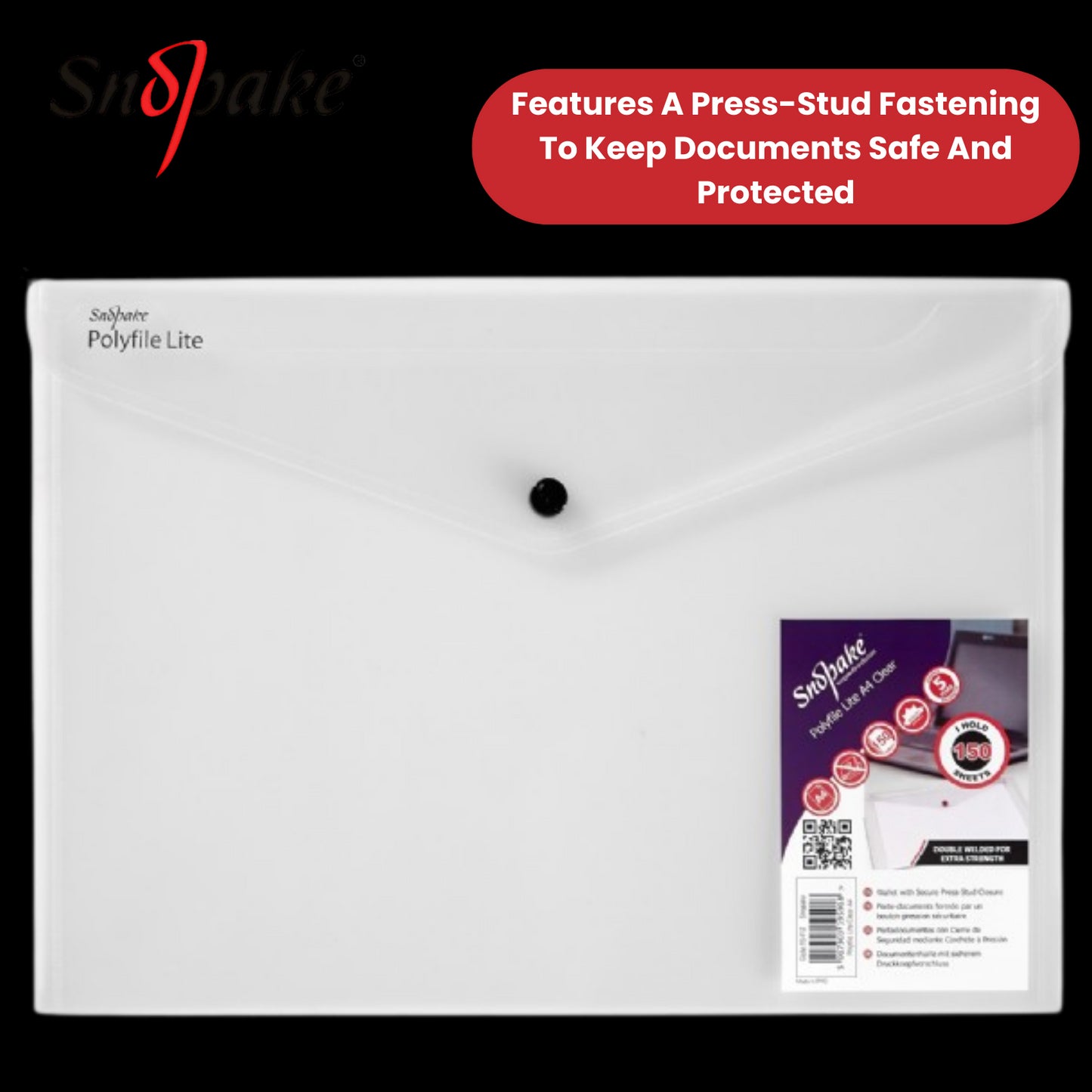 Snopake Polyfile Lite A4 Assorted for Secure and Stylish Document Storage x5