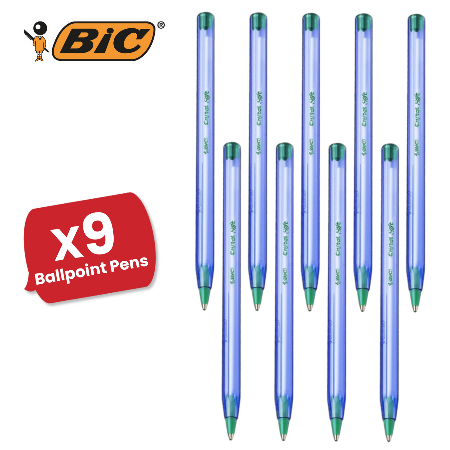 Bic Cristal Soft - Green - Single