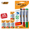 BIC Velleda 1701 ECOlutions Whiteboard Markers Assorted - Pack of 4