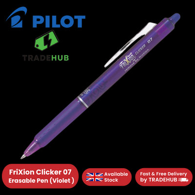Pilot FriXion Clicker Retractable Erasable Multiple Pens 0.7mm Tip Line Violet