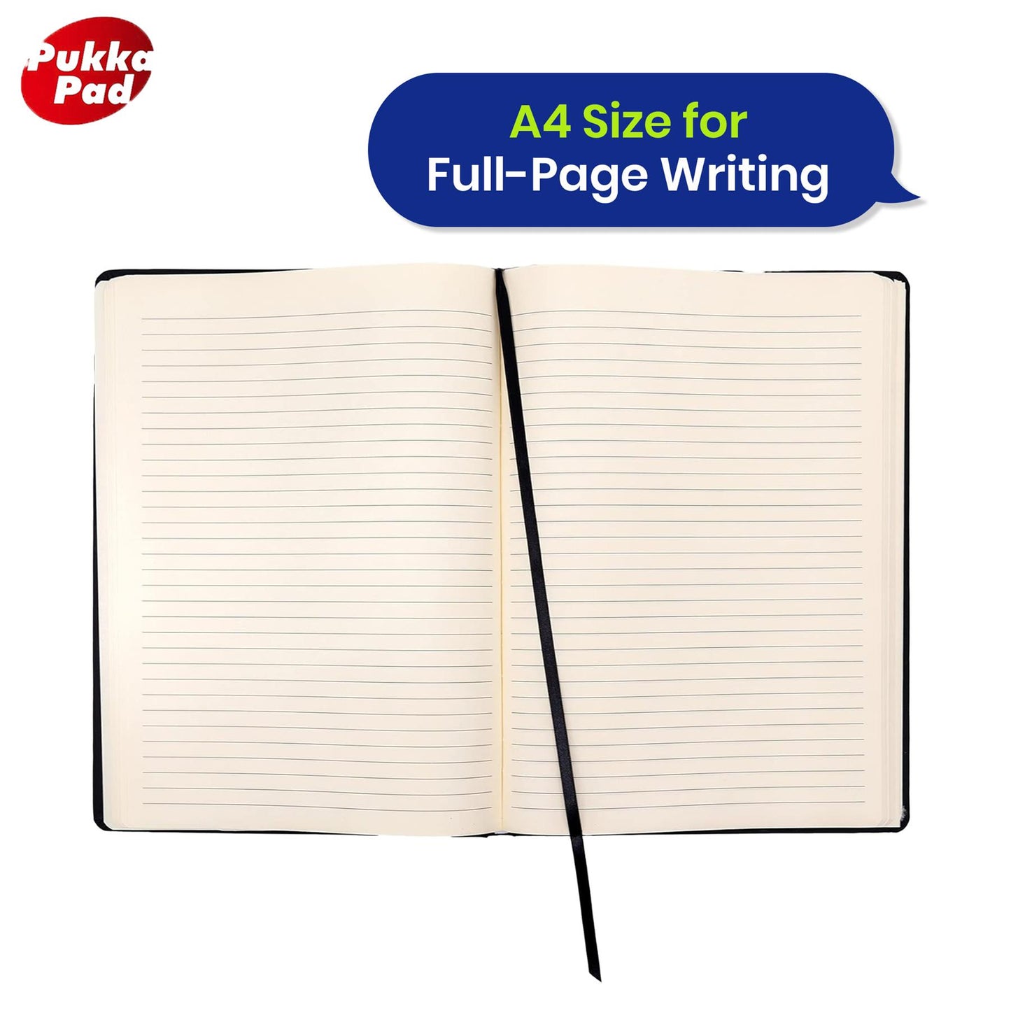 Pukka Pad A4 Notebook 192 Pages Inside Pocket Journal, Writing Book For Office Workers (Pack of 3)