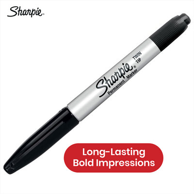 Sharpie Double-Sided Pen - Black Dual Tip Colouring Pens, Fine & Ultra Fine Tip Artist Pens For Kids