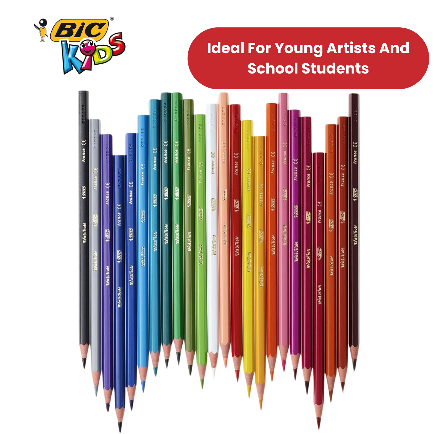 BIC Kids ECOlutions Pencils  Assorted Colours - Wallet of 18