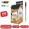 BIC CRISTAL MEDIUM BALL POINT PEN BLACK - BOX OF 50 - 1 to 5 Packs