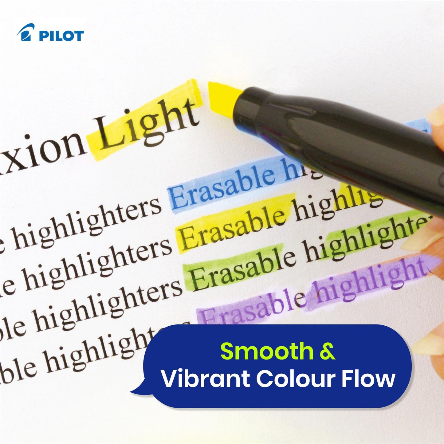 4x Pilot FriXion Light Erasable Highlighter Assorted Pens for School & Office