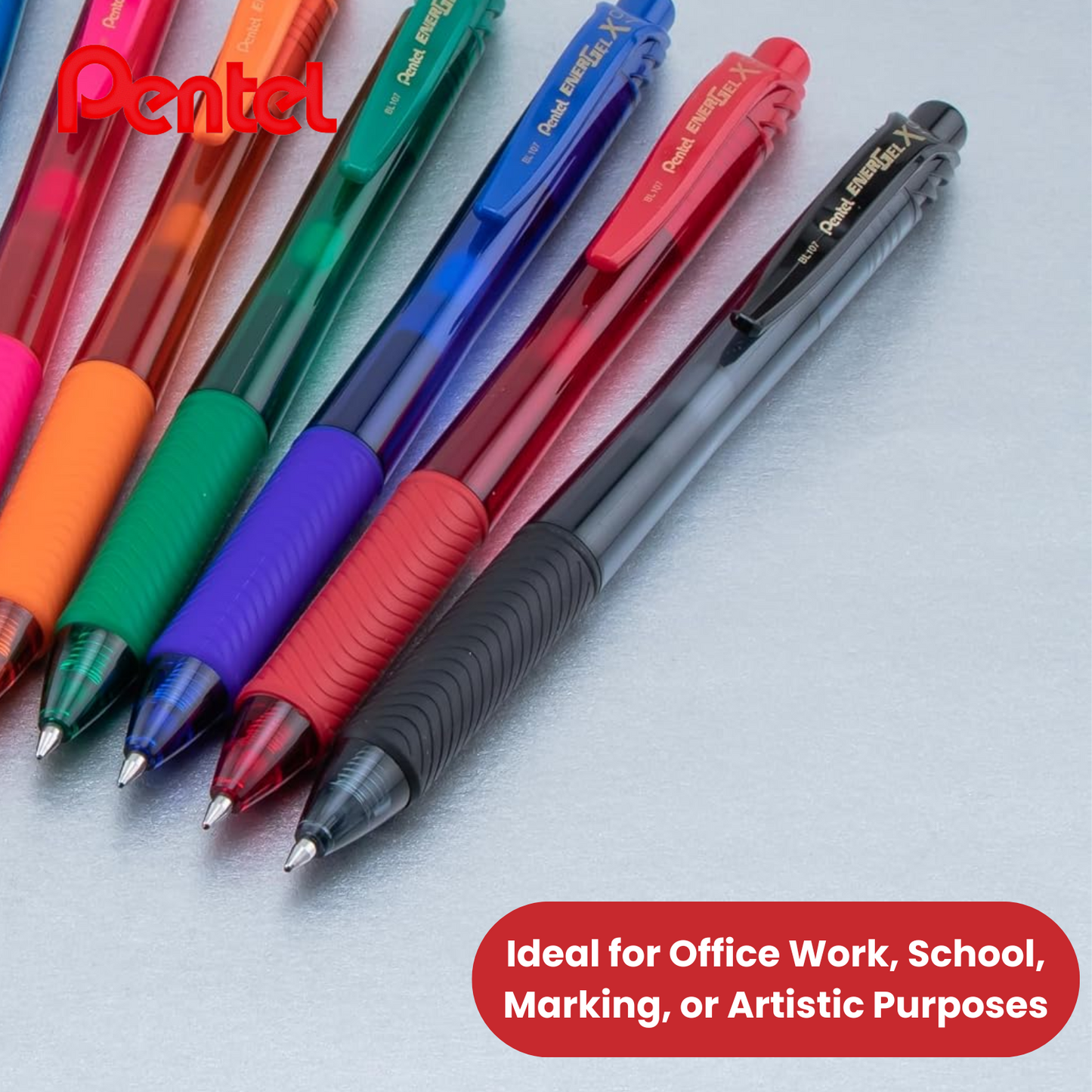 Pentel EnerGel X BL107 - Pack of 12 - Black