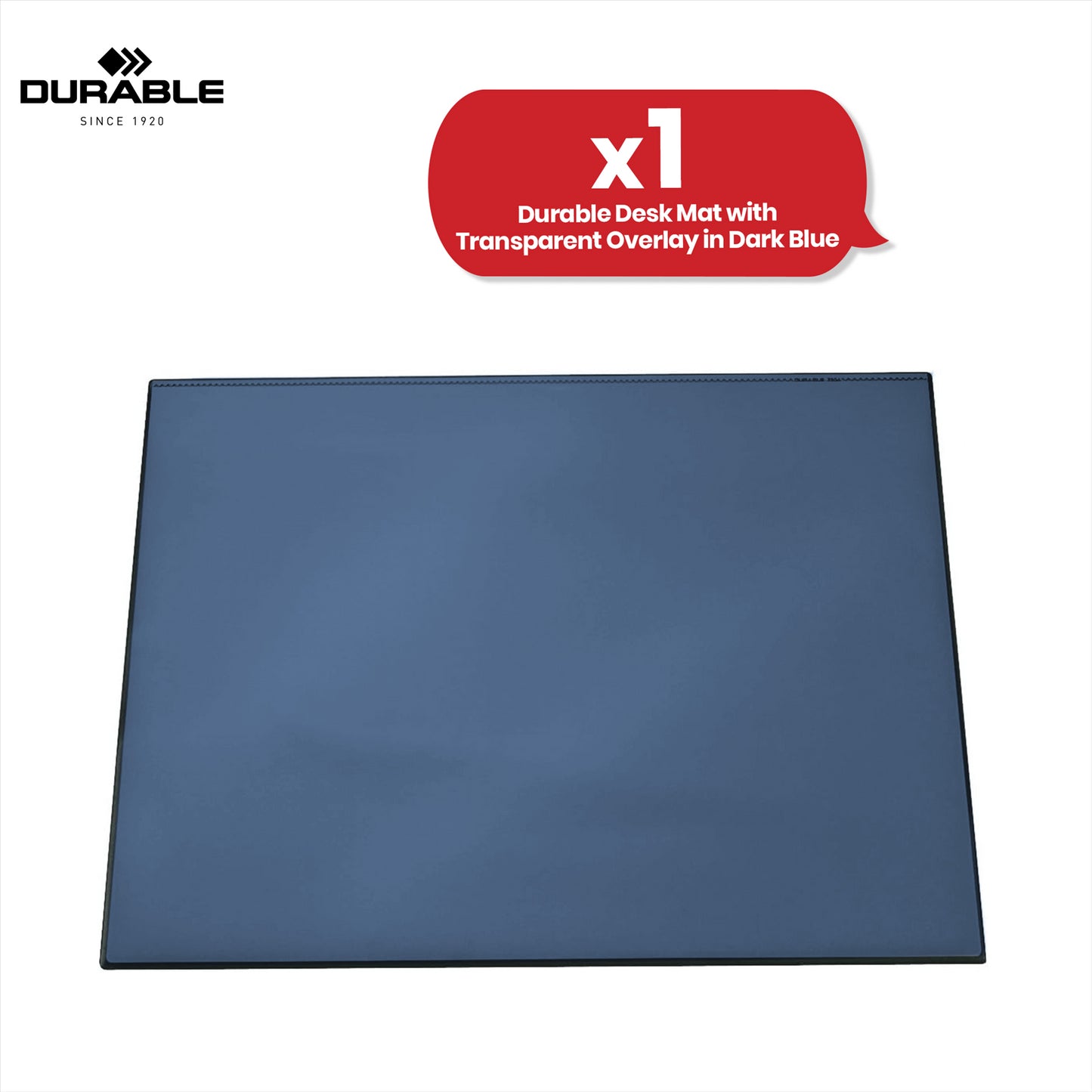 Durable Dark Blue Desk Mat - PVC Non Slip Desk Cover, Transparent Overlay Laptop Mat for Office & School