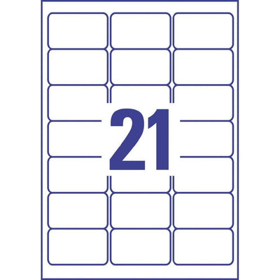 AVERY LR7160-100 QUICKPEEL WHITE LASER ADDRESSING LABELS 63.5X38.1MM - BOX OF 100