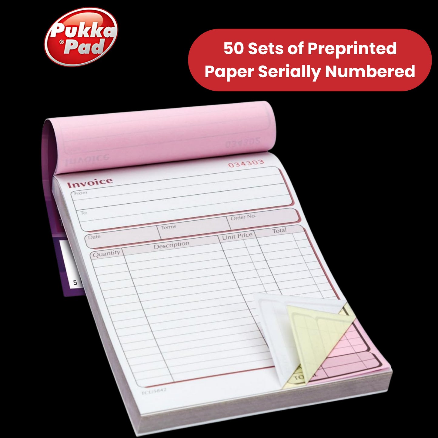 Pukka Pad NCR Triplicate Invoice Book 203 x 137mm - Single - 1 to 36 Packs