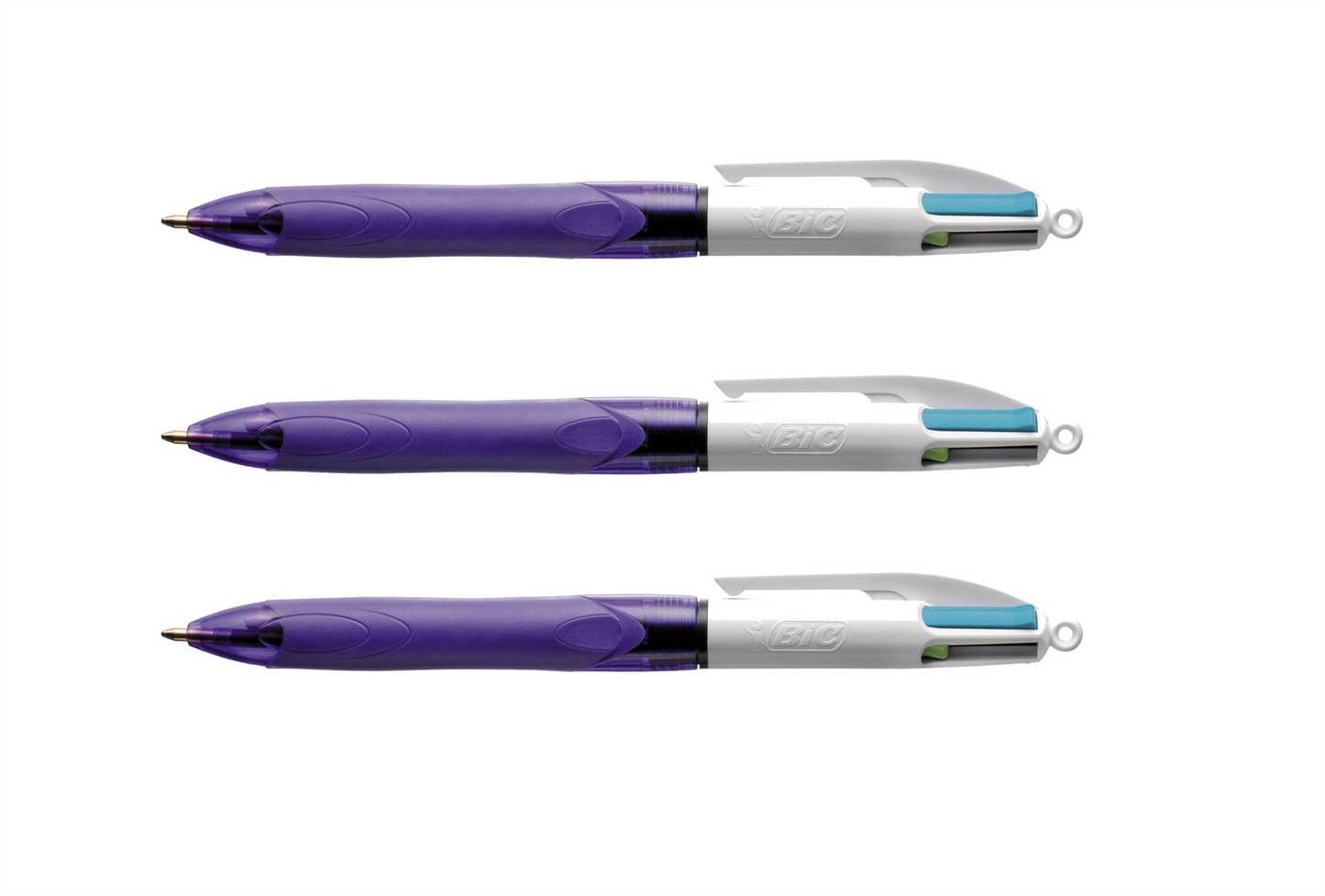 Bic 4 Colours Grip Fashion Ballpoint Pen 1.0mm - Pack of 3