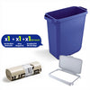 DURABIN 60L Blue Bin Set & Grey Hinged Lid and 25x 110L Recycled Bin Bags