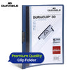 Durable DURACLIP A4 Project Folder Plastic Metal Clip 30 Sheets Holder Document Certificates Organisers  for School Office Home