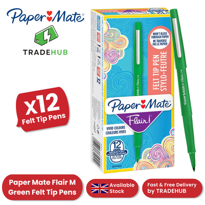 Papermate Flair Original - Green - Pack of 12