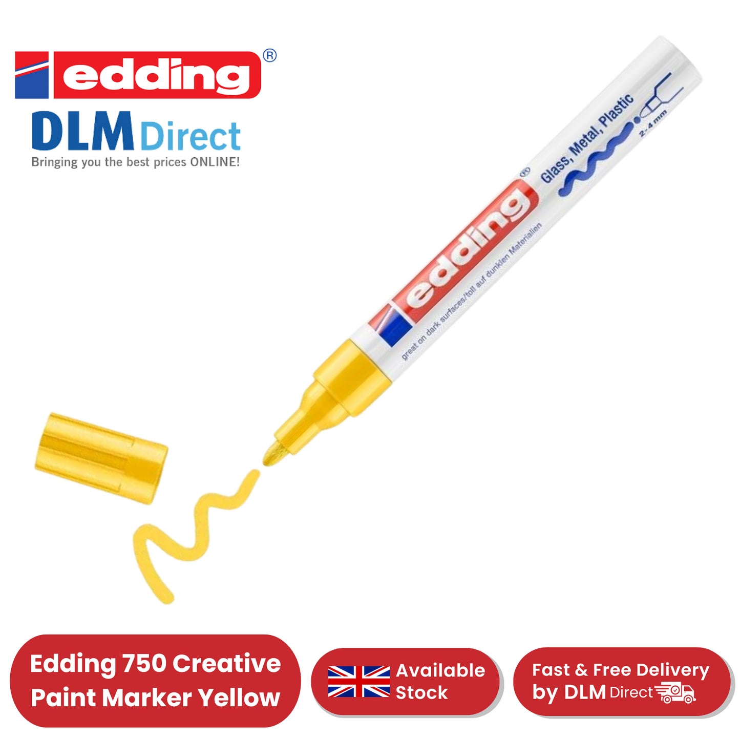 Edding Paintmarker Opaque Yellow Single Pen